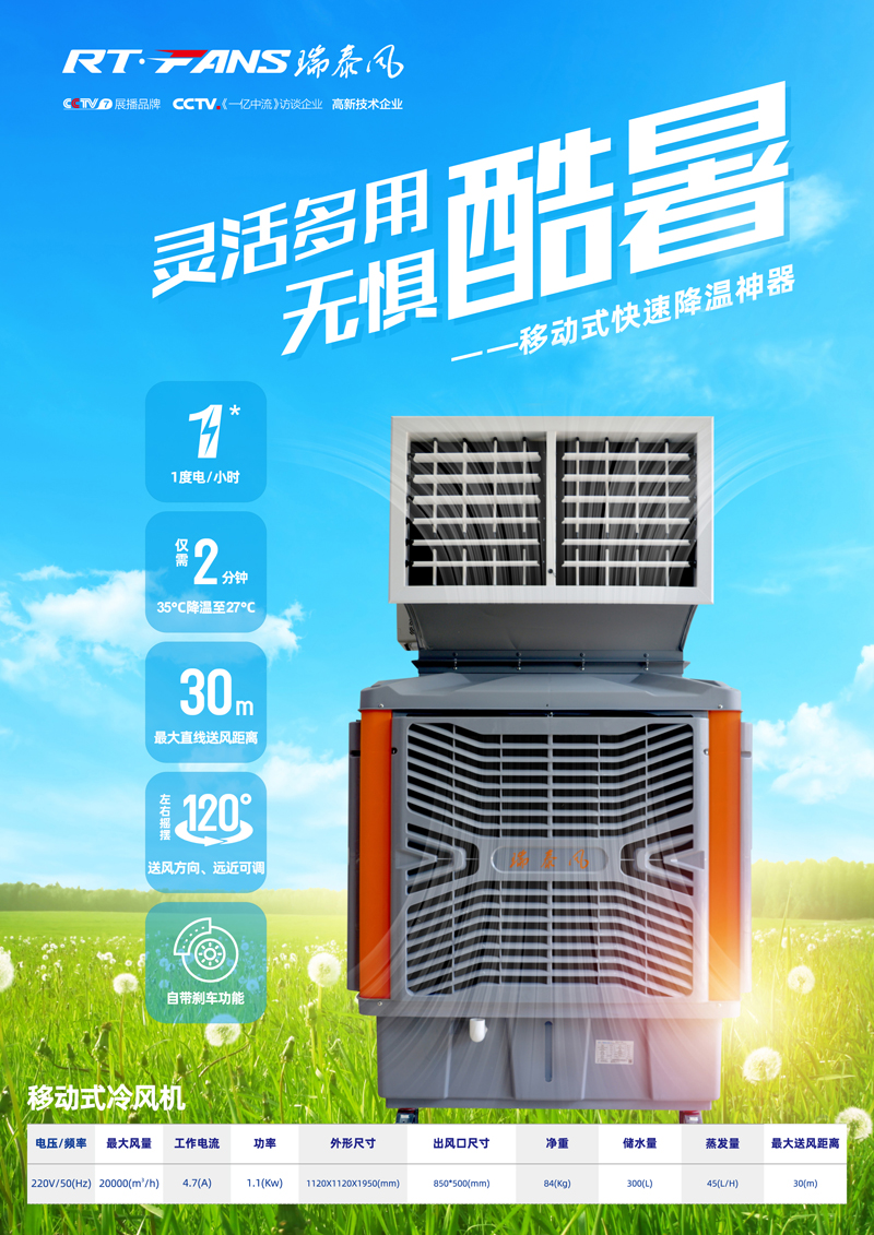 瑞泰風移動冷風機簡介